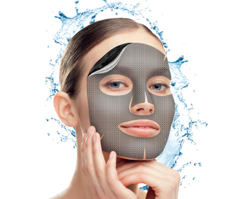 Purifying hydrogel mask with vegetable charcoal
