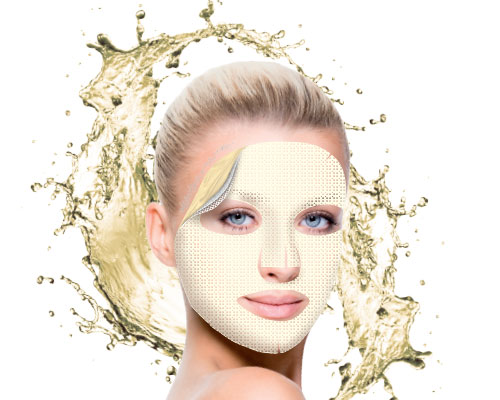 Brightening hydrogel mask with 24k gold