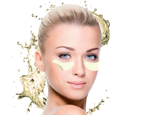 Brightening hydrogel eyes contour patches with 24k gold