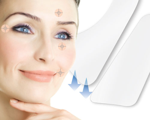 Anti wrinkles patch for eyes and lip contour