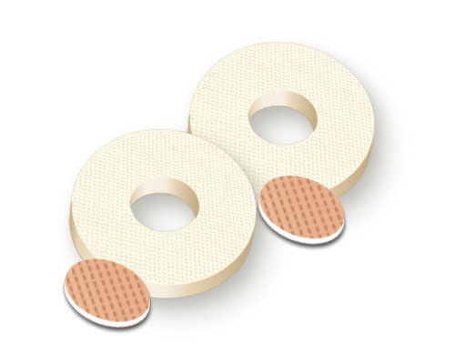 Latex round corn plasters + cure corn pads