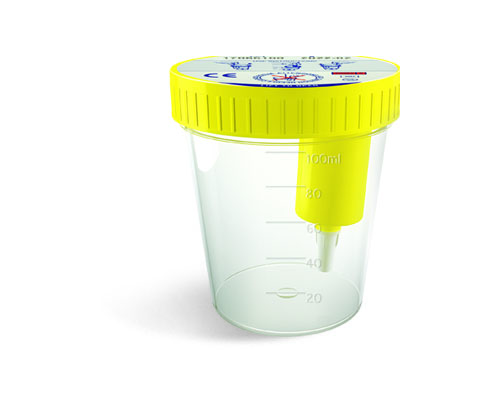 Container for urine with sampling device