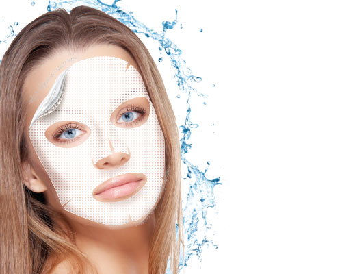 Antistress hydrogel mask with atlantic algae