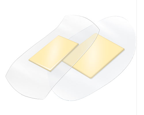 Transparent blister plasters