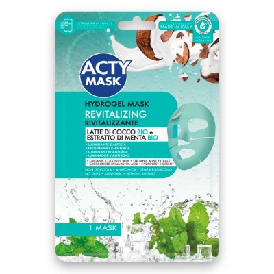 Maschera Hydrogel Rivitalizzante con Latte di Cocco Bio ed Estratto di Menta Bio