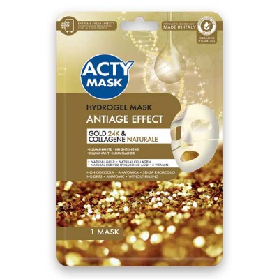 Maschera Hydrogel Anti Età con Oro 24K e Collagene Naturale