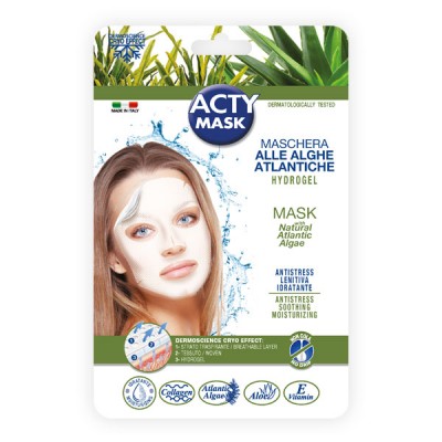 Antistress hydrogel mask with atlantic algae