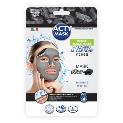 Maschera hydrogel purificante con carbone vegetale