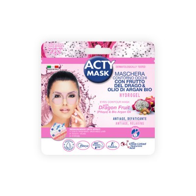 Hyper moisturizing eyes contour hydrogel mask with dragon fruit